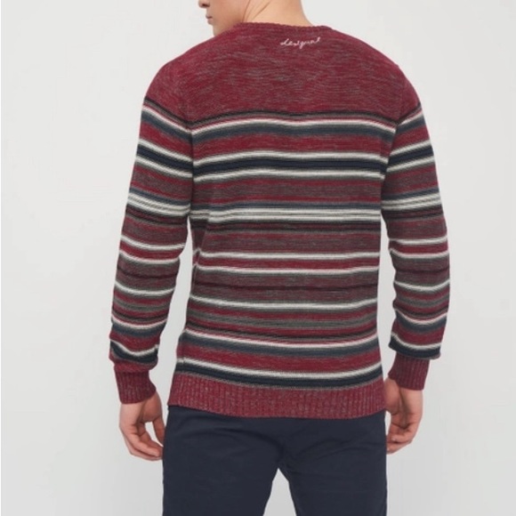 NWT - Desigual Men’s Stripes Cotton Sweater - Size XL & XXL - Picture 3 of 10